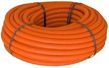 Гофра ПНД Промрукав Д=25 легкая с протяжкой оранжевый (50м) картинка